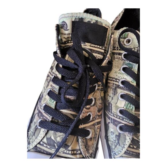 CONVERSE ALL STAR Cash Money Printed Sneakers RARE!! - Size 10 Men/12 Women - Picture 6 of 8